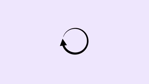 Circular rotating arrow animation, illustration of symbols for loading processes Stock Footage 296488995