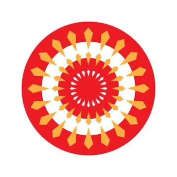 Circular rotation arrows in red Stock Illustration