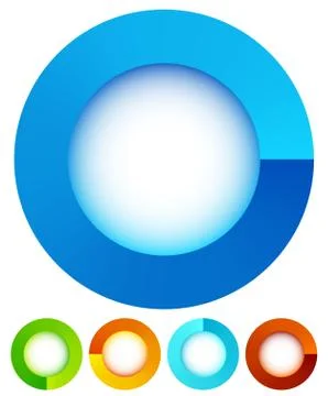 Circular, round design elements. Preloader, buffers shapes, progress indicato Illustrazione stock