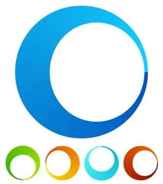 Circular, round design elements. Preloader, buffers shapes, progress indicato Stock Illustration