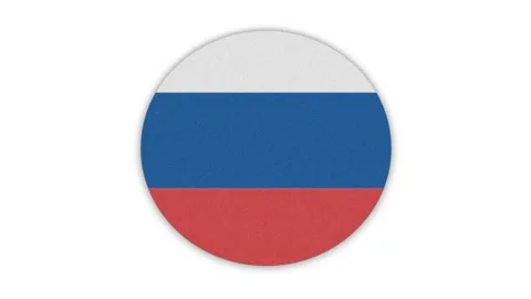 Circular Russian Flag Animation Clip Stockbeeldmateriaal 331621617