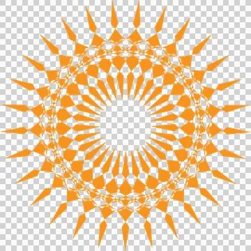 Circular sacred geometry pattern vector element for print and web design Stock Illustration