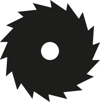 Circular saw blade icon. Illustrazione stock