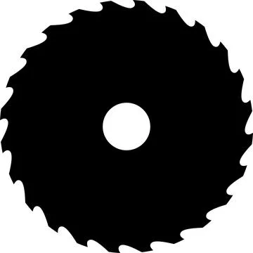 Circular saw blade icon. Illustrazione stock