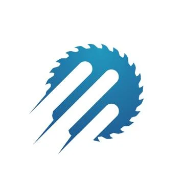 Circular saw blade logo design template vector illustration Stock Illustration