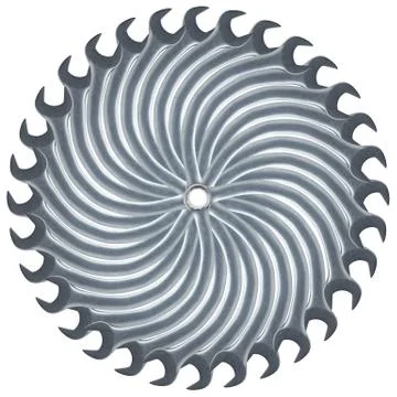 Circular saw blade made of spanners Stock Illustration