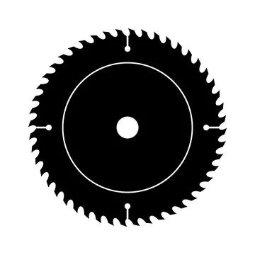 Circular Saw Blade Silhouette Vector Illustration Stock Illustration