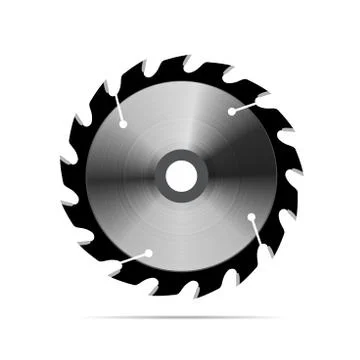 Circular saw blade on white background Stock Illustration