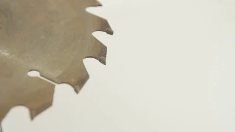 Circular saw blade for wood work Stock Footage 72406401