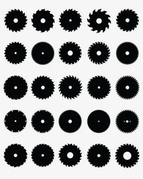 Circular saw blades Stock Illustration