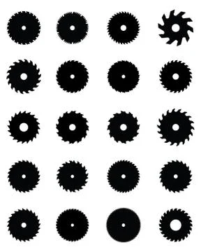 Circular saw blades Stock Illustration