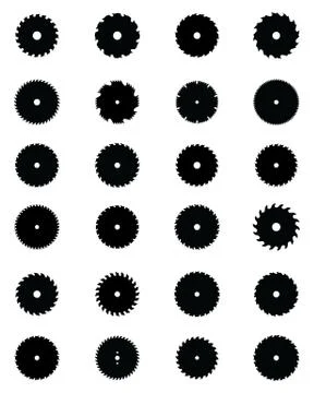 Circular saw blades Stock Illustration
