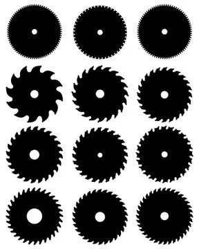 Circular saw blades Stock Illustration