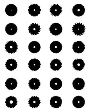 Circular saw blades Stock Illustration