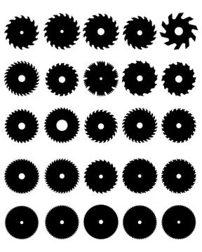 Circular saw blades Stock Illustration