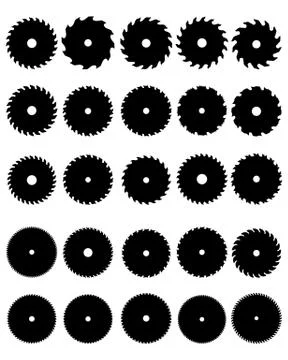 Circular saw blades Stock Illustration