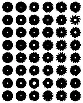 Circular saw blades Stock Illustration