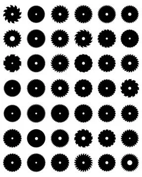 Circular saw blades Stock Illustration