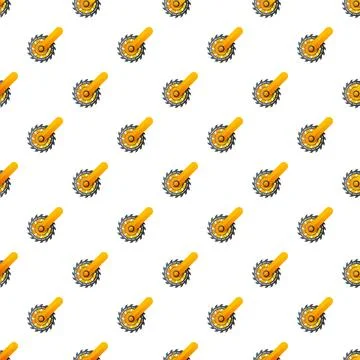 Circular saw blades repeating pattern on white background 스톡 일러스트
