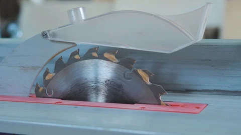 A circular saw. Carpenter's workshop Stock Footage 94910528