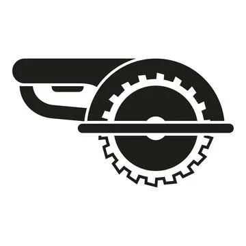 Circular saw carpentry cutting tool silhouette icon Stock Illustration