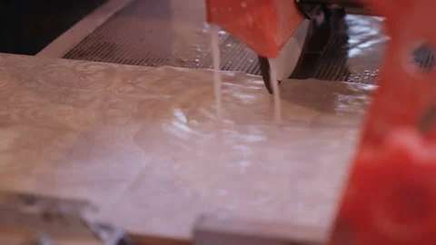 Circular Saw. Cuts Ceramic Tiles. Ceramic Trimming Machine. Renovation Work Stock Footage 146107201