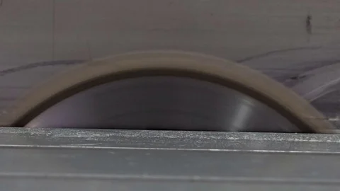 Circular saw. The disc starts to work. Wooden sawing Stock Footage 74326080