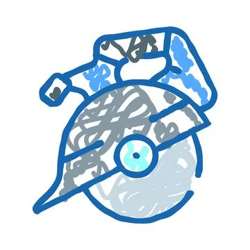 Circular saw doodle drawing on white background Ilustración de archivo