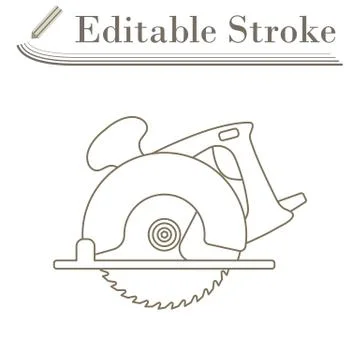 Circular Saw Icon Illustration