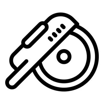 Circular saw icon outline vector. Home cement Stock Illustration