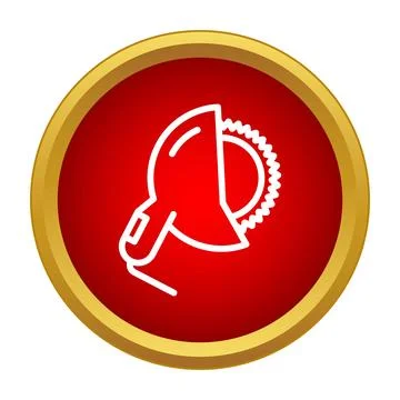 Circular saw icon representing electric power tool for cutting Ilustración de archivo