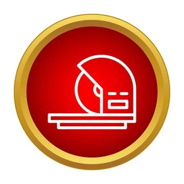 Circular saw icon representing power tool and construction equipment Stock Illustration