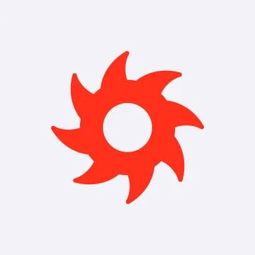 Circular saw icon stock vector illustration flat design Stock Illustration
