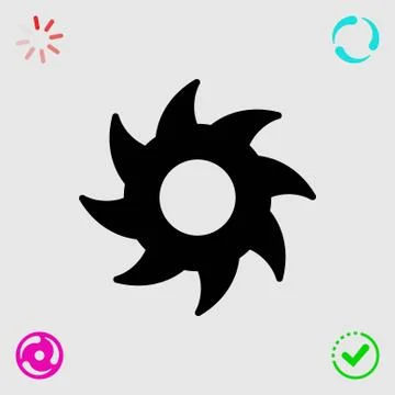 Circular saw icon stock vector illustration flat design Stockillustratie