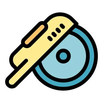 Circular saw icon vector flat Stock Illustration