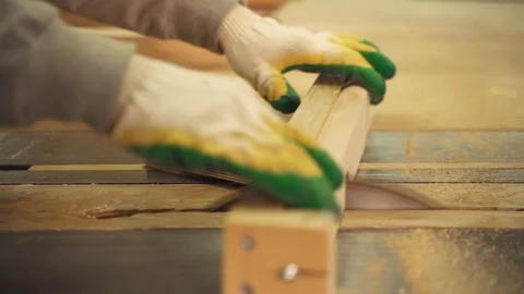 Circular saw machine Stock Footage 128368888