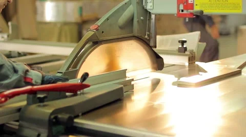 Circular Saw Machine in the sunlight Stock-Footage 54380084