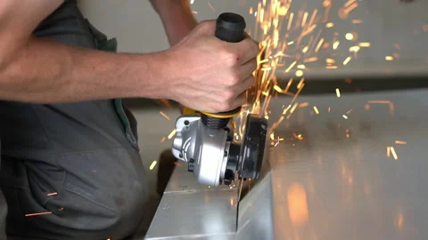 Circular Saw on Metal Stock Footage 134352122