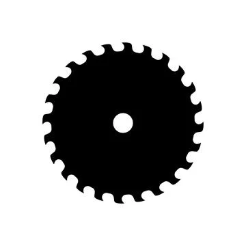 Circular saw metal icon. Vector blade icon saw tool cut Stock Illustration