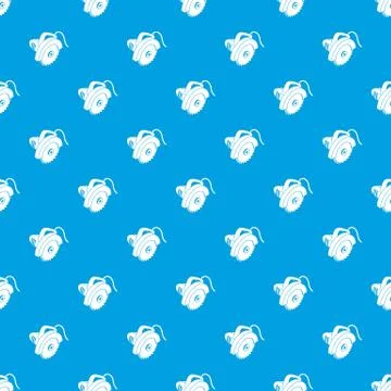 Circular saw pattern vector seamless blue 스톡 일러스트