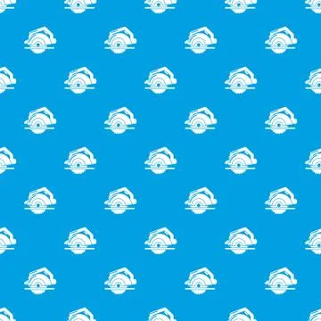 Circular saw pattern vector seamless blue 스톡 일러스트
