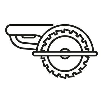 Circular saw power tool icon for construction concept Illustration
