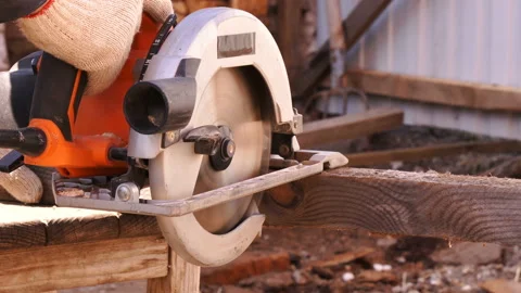 Circular saw in the process of operation. Stock Footage 149785359