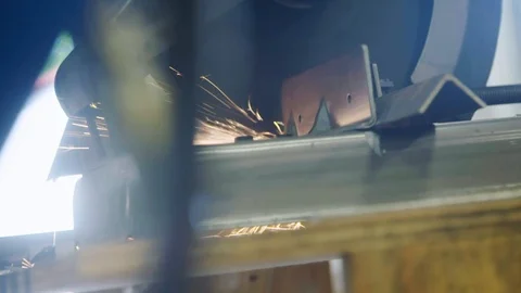 Circular Saw Producing Sparks Video stock 127329224