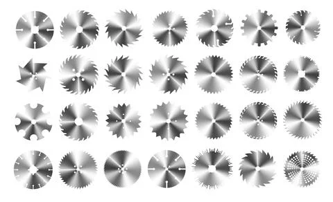 Circular saw. Rotary flat blades saw machine, cut teeth machine for carpentry Stock Illustration
