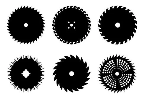 Circular saw. Rotary flat blades saw machine, cut teeth machine for carpentry Stock Illustration