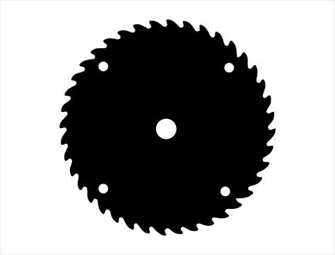 Circular saw silhouette vector art Stock Illustration