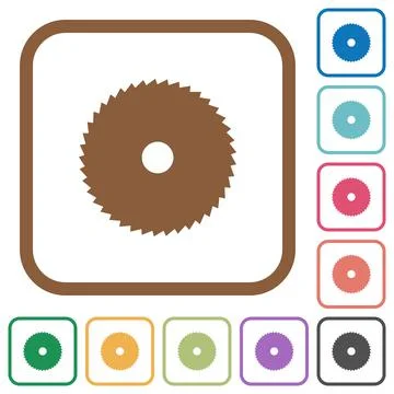 Circular saw simple icons Ilustração Stock