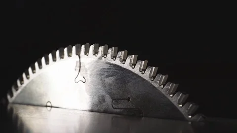 Circular saw starts Stock Footage 71619282