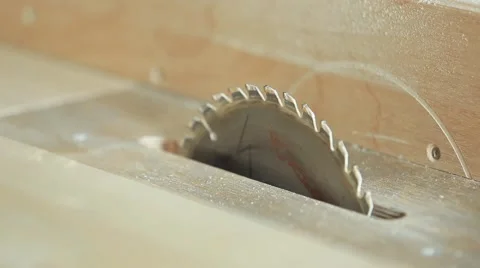 Circular saw starts to work Stock Footage 61361156